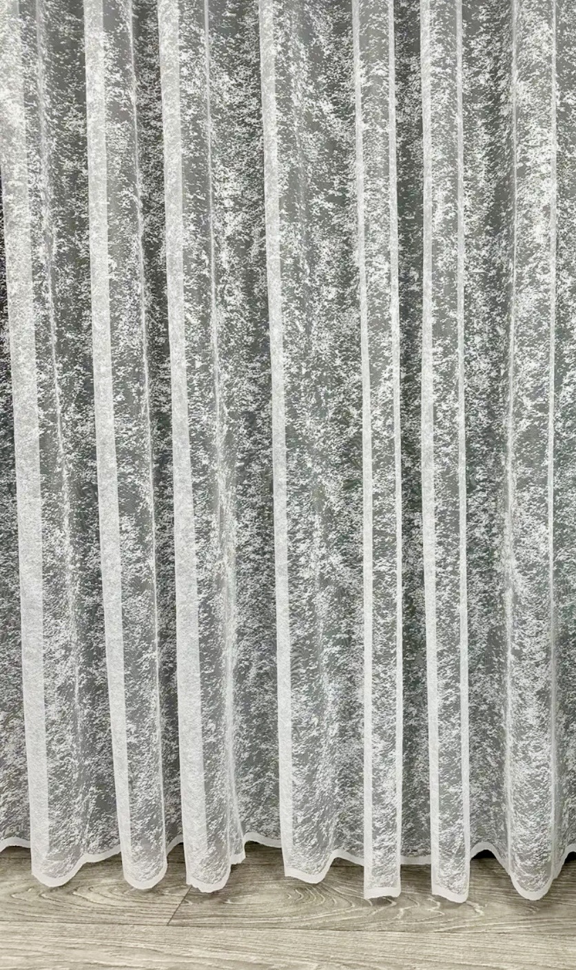 Тюль жакард мармур Marble Білий